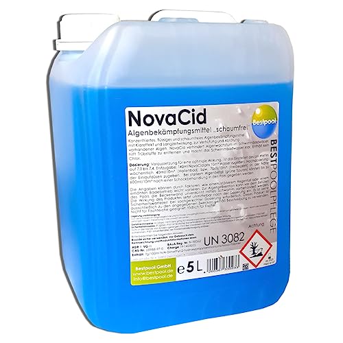 Pool Anti Algen 5L NovaCid Algenbekämpfungsmittel schaumfrei Algenmittel Algicid von Bestpool