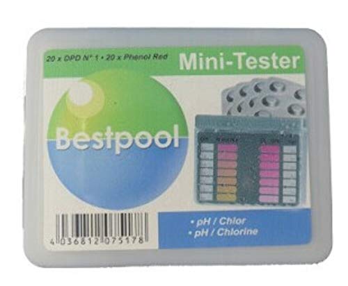 Bestpool Wassertester, Pooltester für pH-Wert und freies Chlor mit je 20 Tabletten von Bestpool