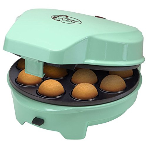 Bestron 3-in-1 Waffeleisen, Waffeleisen mit 3 auswechselbaren Backplatten: Waffel-, Donut- und Cake Pop, inkl. Backampel & Antihaftbeschichtung, 700 Watt, Farbe: Mint von Bestron