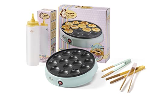 Bestron Poffertjesmaker, Vorteilspaket inkl. Teigflasche & 3-Set Servierzangen, ideal für Weihnachten, Ostern oder Kindergeburtstage, Retro Design, 800 Watt, Farbe: Mint/Gelb Bestron Poffertjesmaker, Vorteilspaket inkl. Teigflasche & 3-Set Servierzangen, ideal für Weihnachten, Ostern oder Kindergeburtstage, Retro Design, 800 Watt, Farbe: Mint/Gelb von Bestron