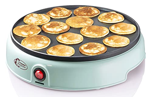 Bestron Poffertjes Maker im Retro Design, Mini Crepe's, Holländische Spezialität, Pfannkuchenautomat mit Antihaftbeschichtung & Kontrollleuchte, Sweet Dreams, Farbe: Mint Bestron Poffertjes Maker im Retro Design, Mini Crepe's, Holländische Spezialität, Pfannkuchenautomat mit Antihaftbeschichtung & Kontrollleuchte, Sweet Dreams, Farbe: Mint von Bestron