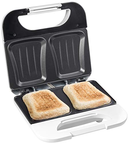 Bestron Antihaftbeschichteter Sandwich-Toaster, Sandwich-Maker mit 750 Watt, Funcooking, Weiß von Bestron
