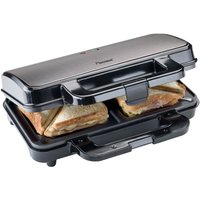 Bestron - Croque Monsieur xl – zur Zubereitung von 4 dreieckigen Sandwiches – 900 w – grau/schwarz - ASM90XLTG von Bestron