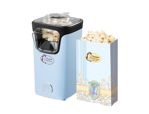 Bestron Popcornmaker, Turbo-Popcorn in unter 2 Minuten, Popcornmaschine mit Heißlufttechnologie, inkl. 10x Popcorntüten & integrierten Messbecher, Sweet Dreams Kollektion, Farbe: Blau Bestron Popcornmaker, Turbo-Popcorn in unter 2 Minuten, Popcornmaschine mit Heißlufttechnologie, inkl. 10x Popcorntüten & integrierten Messbecher, Sweet Dreams Kollektion, Farbe: Blau von Bestron
