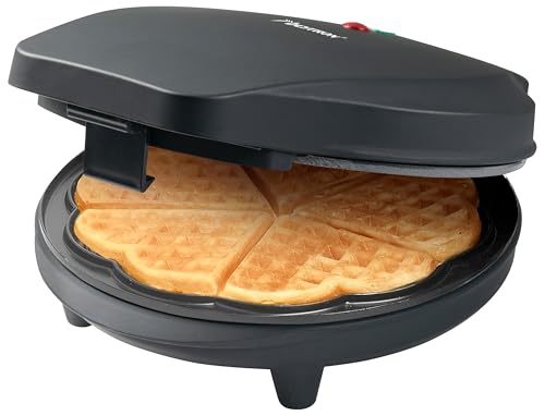 Bestron Waffeleisen für klassische Herzwaffeln, Herzwaffeleisen mit Antihaftberschichtung & Backampel, Waffelmaker aus der Black Label Kollektion, 700 Watt, Farbe: Mattschwarz Bestron Waffeleisen für klassische Herzwaffeln, Herzwaffeleisen mit Antihaftberschichtung & Backampel, Waffelmaker aus der Black Label Kollektion, 700 Watt, Farbe: Mattschwarz von Bestron