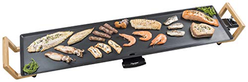 Bestron elektrischer Tischgrill, XXL Teppanyaki Grillplatte im Asia Design, Grillspaß für 8 Personen, extra große Grillfläche, 1.800 W, Farbe: Schwarz von Bestron