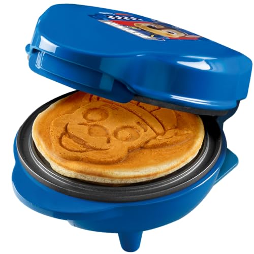 Paw Patrol Mini Waffeleisen, Waffeleisen mit Sonderplatte "Chase", Waffelgröße: Ø 10cm, ideale Größe für Kinder, für Geburtstage oder als Geschenk, offizielles Lizenzprodukt, Farbe: Blau Paw Patrol Mini Waffeleisen, Waffeleisen mit Sonderplatte "Chase", Waffelgröße: Ø 10cm, ideale Größe für Kinder, für Geburtstage oder als Geschenk, offizielles Lizenzprodukt, Farbe: Blau von Bestron