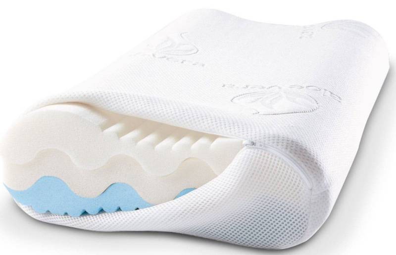 ELONEO Nackenstützkissen 50x35 cm, 60x35 cm, Seitenschläfer, Rückenschläfer, Höhenanpassung ELONEO Nackenstützkissen 50x35 cm, 60x35 cm, Seitenschläfer, Rückenschläfer, Höhenanpassung von ELONEO