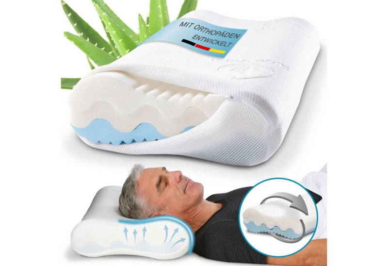 Bestschlaf Nackenstützkissen, Seitenschläfer, Rückenschläfer, Höhenanpassung von Bestschlaf