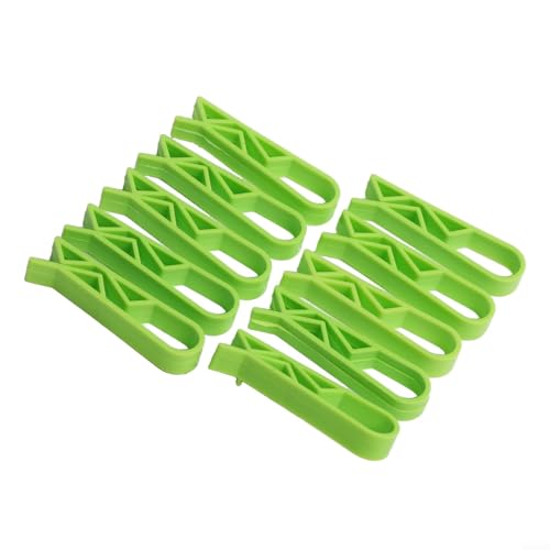 4 oder 10 Stück Kunststoff-Müllbeutel-Clips-Set, hält Müllbeutel sicher auf Abfalleimern, einfache Schnappbefestigung, für die Küche (10 Stück, grün) von Besttoolifes