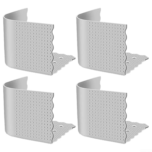 4 x Bettlakenhalter, rutschfestes Design für dünne Matratzen, hält Bettwäsche an Ort und Stelle (grau) von Besttoolifes