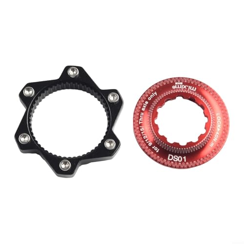 6 Bolzen Scheibenbremsenadapter Centerlock Nabenumwandlung leicht gemacht mit Aluminiumlegierung (rot) von Besttoolifes