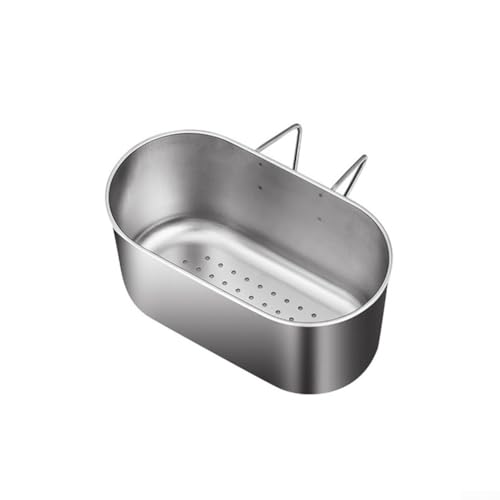 Abflusshalter für Küchenspüle, Korbsieb aus 304 Edelstahl für Rostbeständigkeit, effiziente Filterung von Lebensmittelabfällen und Abflussschutz (silberfarbener Haken) von Besttoolifes