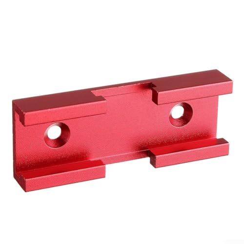 Aluminium-Holzbearbeitungsschienen-Verbindungsstück für Werkstattschienensystem, Kreuzschienen-T-Nut-Verbinder für Gehrungslehre, Frästischschiene, Tischsägeschienen-Integration, langlebig (rot) von Besttoolifes