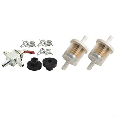 Besttoolifes 1/10.2 cm Zwei-Wege-Abschaltventil für Kraftstoffgasfilter mit Filterleitungs-Kit für Exmark 1-633347 und Hustler 745059 Outdoor Power Equipment Ersatzteil von Besttoolifes