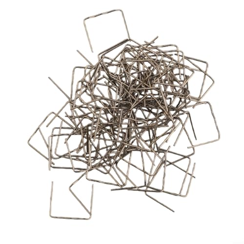 Besttoolifes 100 Stück 0,6 mm/0,8 mm Edelstahl-Heißklammern für Kunststoffschweißen und Auto-Stoßstangen-Reparatur-Set, kompatibel mit Heißheftpistolen für Kotflügel, PVC, ABS und Nylonbefestigungen von Besttoolifes