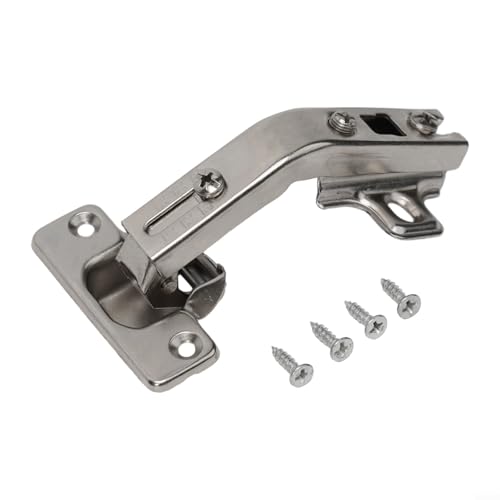 Besttoolifes 135 Grad Schranktürscharnier, kaltgewalzter Stahl, verdecktes Eckscharnier für Küche, Kleiderschrank, Fernsehschrank, Bücherregal, Silber-Finish von Besttoolifes