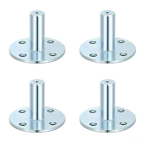 Besttoolifes 4 Stück Metall-Rollensockel mit breiter Krempe, Zylinderkopf-Hülseneinsätze für 7/16 Zoll Lenkvorbau, Möbel und Ausrüstung, Ersatzteile für Rollwagen, Regale, Tische und Schränke von Besttoolifes