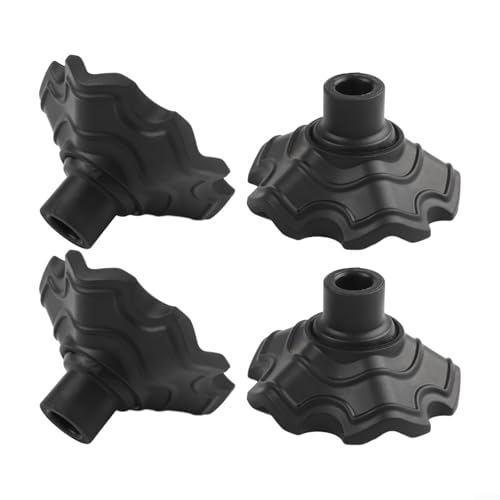 Besttoolifes 4 x Outdoor-Klappstuhl-Fußpolster, schwarze Kunststoff-Beinabdeckungen, Anti-Fallschutz, verhindert das Einsinken in den Boden, passend für Stühle (13 mm) von Besttoolifes