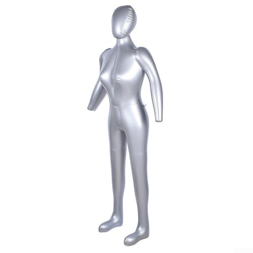 Besttoolifes Aufblasbare weibliche Schaufensterpuppe, Ganzkörper-Display, Modell, professionelle Kleiderform, Ständer, 165 cm Höhe, 88 cm Brustumfang, Modegeschäft, Fenster-Display, PVC-Material von Besttoolifes