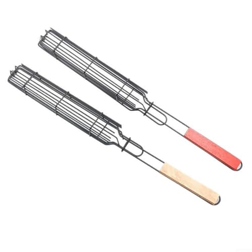 Besttoolifes BBQ Grillkorb Set mit Holzgriff Metall abschließbar Grill für Wurst, Obst und Gemüse Besttoolifes BBQ Grillkorb Set mit Holzgriff Metall abschließbar Grill für Wurst, Obst und Gemüse von Besttoolifes