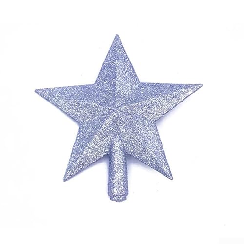 Besttoolifes Dekorativer Glitzerstern-Baum für Weihnachtsbaum und saisonale Feiertagsdekoration mit Kunststoff (Silber) von Besttoolifes