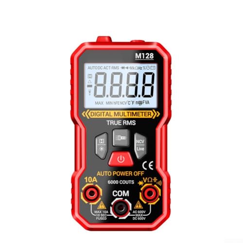 Besttoolifes Digitales Multimeter, AC DC Spannungsprüfer mit berührungsloser Erkennung, LCD-Display mit Hintergrundbeleuchtung, automatische Reichweite 6000 Counts für elektrische Prüfung (schwarz) Besttoolifes Digitales Multimeter, AC DC Spannungsprüfer mit berührungsloser Erkennung, LCD-Display mit Hintergrundbeleuchtung, automatische Reichweite 6000 Counts für elektrische Prüfung (schwarz) von Besttoolifes
