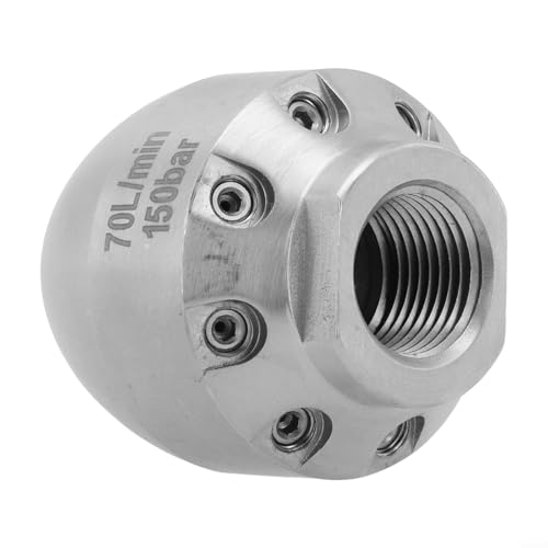 Besttoolifes Edelstahl-Abwasserdüse für Hochdruckreiniger, G1/2-Gewinde, robuster Rohrreinigungsaufsatz mit vorderen und hinteren Sprühlöchern für Abfluss, Dachrinne und Verstopfung (C) von Besttoolifes