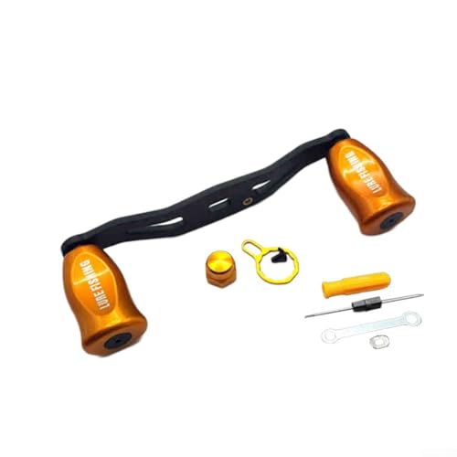 Besttoolifes Essential Upgrade Kohlefaser-Wippgriff für den Einsatz auf DAIWA für TATULA und ALPHAS Serie Rollen (Linkshänder, dunkelgold) von Besttoolifes