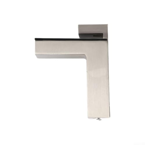 Besttoolifes F-Type Glasplatten-Montagehalterung, höhenverstellbar, Stützklemme mit rutschfester Dichtung für Vitrinen-Regalsystem, 2 Stück (groß gebürstet) von Besttoolifes
