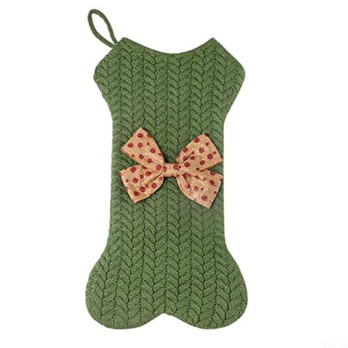 Besttoolifes Gestrickte Weihnachtsdekoration für Bäume, Kränze und Süßigkeitentüten (grün) von Besttoolifes