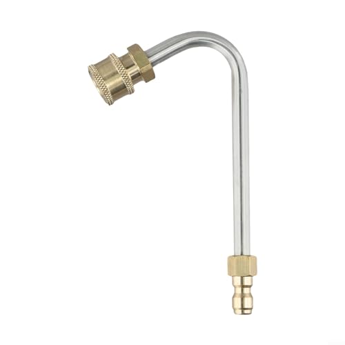 Besttoolifes Hochdruckreiniger-Verlängerungsstab, Schnellverbindungslanze, 90°/120° abgewinkelte Düse, 1/4-Zoll-Anschluss, 4000 PSI, Metallstange für Dachrinnenreinigung (120 Grad) von Besttoolifes