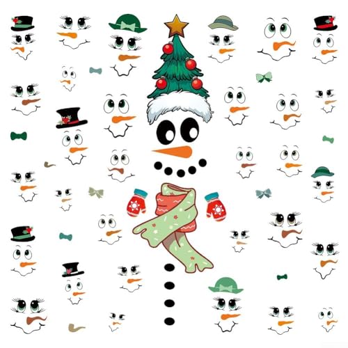 Besttoolifes Kreative Schneemann-Fensterdekoration für die Feiertage, perfekte Ergänzung zu saisonalen Feiern (Schneemann A) von Besttoolifes