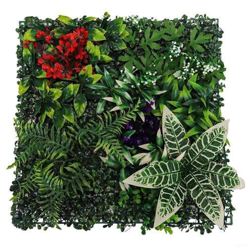 Besttoolifes Künstliches grünes Gras-Wandpaneel, 50 x 50 cm, Kunststoff, Kunstrasenfliese, grüne Matte für drinnen und draußen, Haus, Hochzeit, Garten, Balkondekoration (1) von Besttoolifes