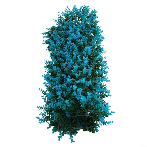 Besttoolifes Kunstrasenmatte, 40 x 60 cm, PVC-Laub, Wanddekoration, Hochzeitshintergrund, Gartenhecke, Hellviolett, Gelb, Weiß, Blau (blau) von Besttoolifes
