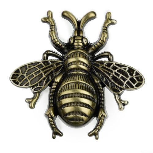 Besttoolifes Möbelknäufe in Bienenform, massives Messing, Möbelknäufe, Schranktür, Küchenschrank, Schublade, Hardware, Heimwerker, dekorativ (Bronze) von Besttoolifes