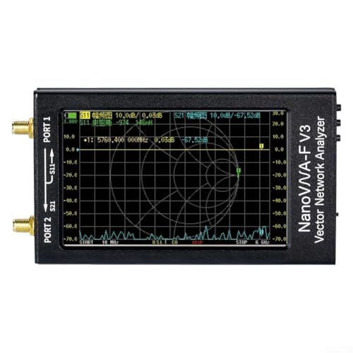 Besttoolifes NanoVNA-F V3 Vektor Network Analyzer, 1MHz-6GHz 4.3 Zoll HF VHF UHF VNA Antenne Analyzer, Messung S-Parameter Spannung SWR, Phase, Verzögerung, Echtzeit, 801 Scan Punkte von Besttoolifes