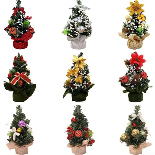 Besttoolifes Nostalgischer Mini-Weihnachtsbaum, 20 cm hoch, eine charmante Ergänzung für saisonale Dekorationen überall (A-S05) von Besttoolifes