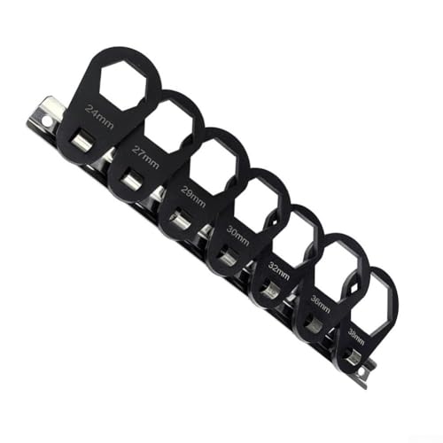 Besttoolifes Ölfilterschlüssel-Set mit metrischen Kappenstecknüssen, 24 mm - 38 mm, für Ölfilter im Sechskantmutter-Stil und Motorölwechsel-Werkzeug-Set, 7-teilig Besttoolifes Ölfilterschlüssel-Set mit metrischen Kappenstecknüssen, 24 mm - 38 mm, für Ölfilter im Sechskantmutter-Stil und Motorölwechsel-Werkzeug-Set, 7-teilig von Besttoolifes