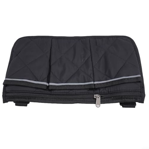 Besttoolifes Outdoor Camping Stuhl Armlehne Seitentasche Walker Armlehne Aufbewahrung Multi-Taschen Stuhl Organizer mit reflektierenden Streifen für Klappstuhl (schwarz) von Besttoolifes