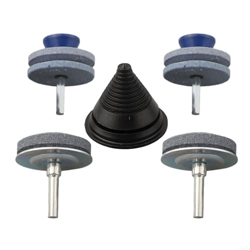 Besttoolifes Rasenmäher-Messerschärfer-Set, doppellagiges Design für effizientes Schärfen, kompatibel mit Schub- und Aufsitzmähern, inklusive Schleifsteinen und Balancer für verbesserte von Besttoolifes