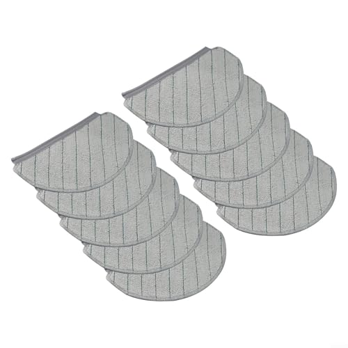 Besttoolifes Reinigungstücher für DEEBOT N20 N20 Plus Pro Plus Roboter-Staubsauger-Mikrofaser-Bodenwischer-Pads, Ersatz-Set, grau (10 Stück) von Besttoolifes