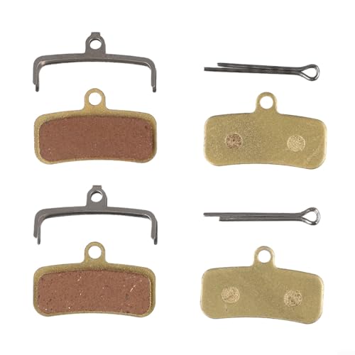 Besttoolifes Scheibenbremsbeläge für Elektrofahrräder, halbmetallisch, Gold, 39,5 x 17 mm, dauerhafte Leistung, schnelle Bettwäsche, kompatibel mit elektrischen Mountainbikes (2 Paar) von Besttoolifes