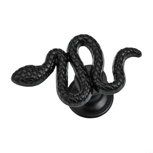 Besttoolifes Schrankgriffe und Schubladenknöpfe in Schlangenform aus Zinklegierung mit Vintage-Kupfer-Finish für Kommoden, Schränke und Schubladen, rustikale oder moderne Wohnkultur (schwarz) von Besttoolifes