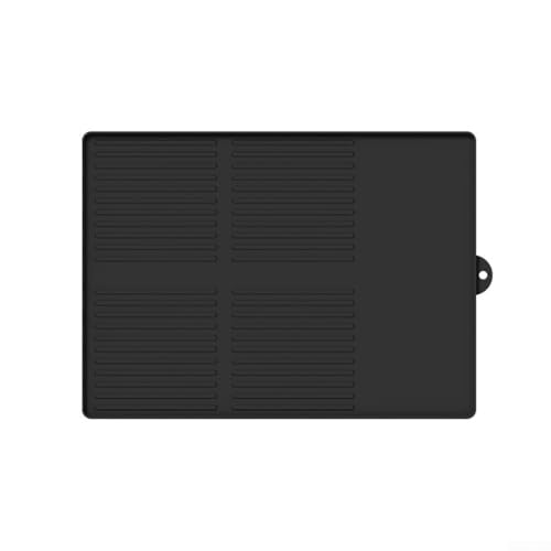 Besttoolifes Silikon-Grillmatten-Set, Küchenablauf, schützend, wärmeisolierende Matten, grau, schwarz, orange, flexibel, leicht zu reinigen, gerade diagonale Streifen-Designs (Schwarz-D) von Besttoolifes