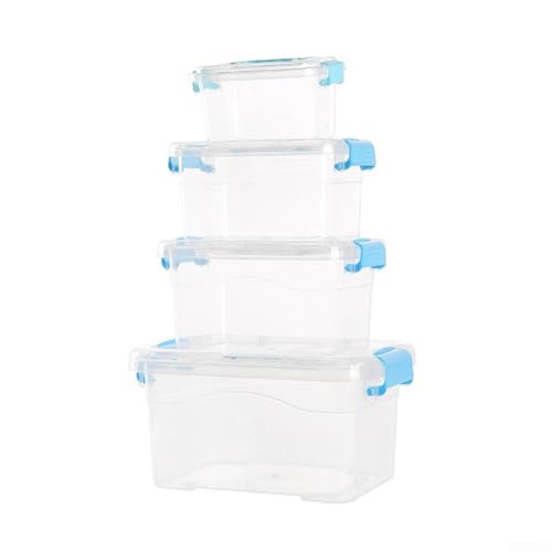 Besttoolifes Transparente Aufbewahrungsbox mit Deckel – Verdickter Kunststoff-Organizer-Behälter für Spielzeug, Kleidung, Snacks – Haushaltsorganisationslösung (0,5 l) von Besttoolifes