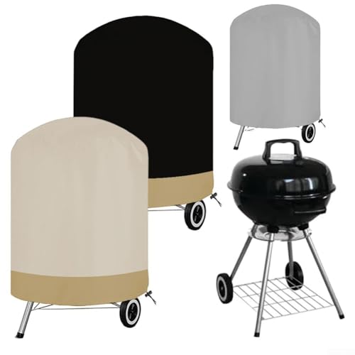 Besttoolifes Vertikale runde Abdeckung, Kugelgrill-Abdeckung, 70 x 70 cm, Kuppelabdeckung, Feuerstellenabdeckung für George Foreman (Silber) von Besttoolifes