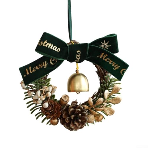 Besttoolifes Vintage Weihnachtsglocken Türhänger, festliche Türknauf-Dekoration für Zuhause, Geschäft, Baum, Kranz oder Fenster (E) von Besttoolifes