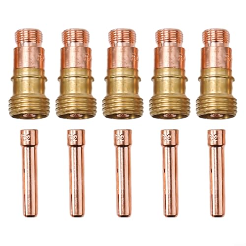 Besttoolifes WIG Schweißen für Stubby Gas Lens Kit 17GL332, 10N24S 3/32 Zoll Spannzangen Set für WP 17 18 26 Serie Taschenlampen Professionelles Schweißzubehör 10 Stück Besttoolifes WIG Schweißen für Stubby Gas Lens Kit 17GL332, 10N24S 3/32 Zoll Spannzangen Set für WP 17 18 26 Serie Taschenlampen Professionelles Schweißzubehör 10 Stück von Besttoolifes