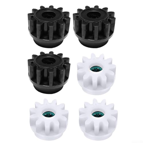 Besttoolifes Wischmopp-Eimer-Ersatzlager-Getriebe-Set, Dreh-Pedalbesen, drehbarer Wischmoppkopf, Zubehör, kompatibel mit mehreren Marken (3 schwarz + 3 weiß) von Besttoolifes